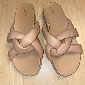 New Women's Cosette Padded Slide Sandals Universal Thread Tan 10